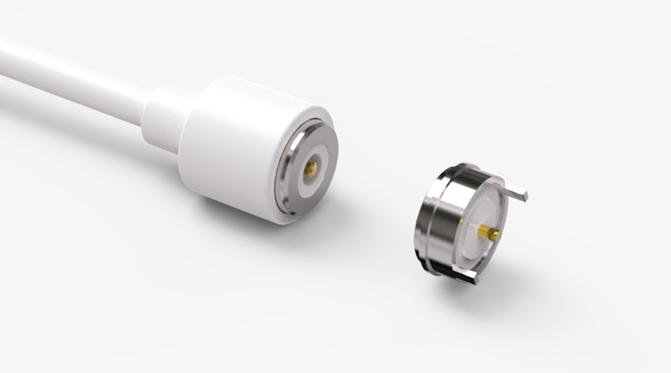 磁吸數(shù)據(jù)線 圓形磁性系列：2PIN，電鍍黃銅Au3u，電壓5V，電流2A，工作行程0.8mm:60gfMax，彈力10000次+，工作溫度-30°~85° 