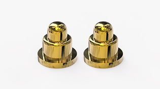 POGO PIN SMT式：電鍍黃銅Au1u，電壓12V，電流1A，彈力10000次+，工作溫度-40°~150°