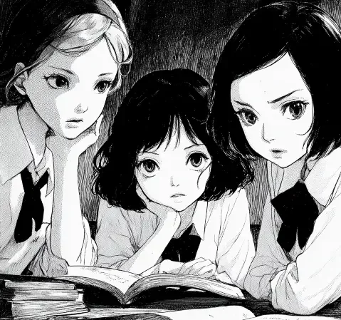 悬疑推理方向漫画条目封面，昏暗的走廊光影